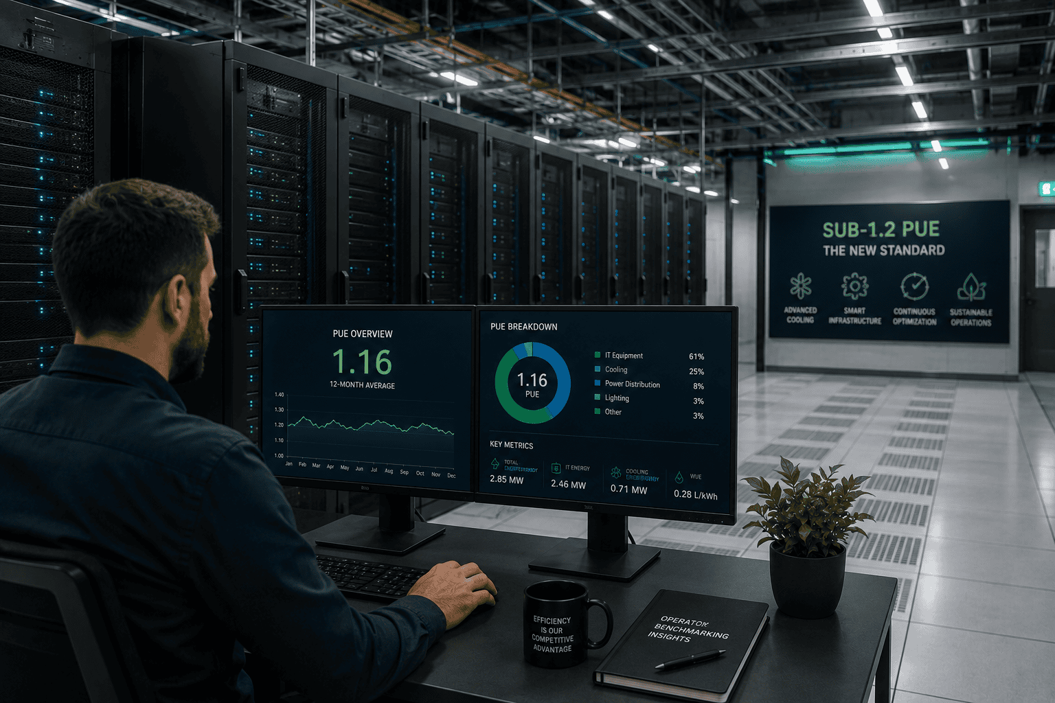 PUE Benchmarking Report: How Leading Operators Achieve Sub-1.2 Efficiency
